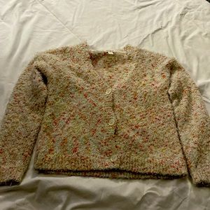 white sprawled knitted